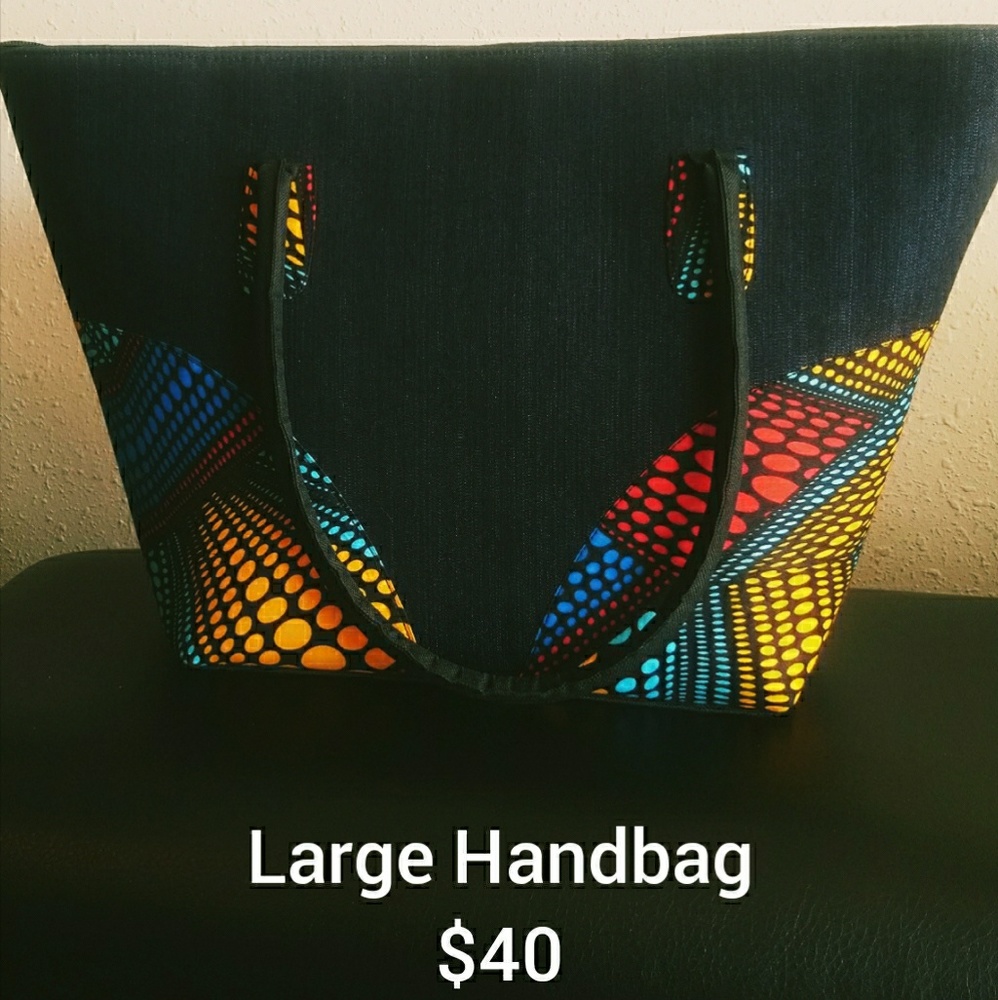 Ankara Denim handbag